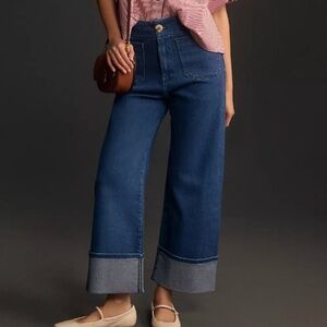 Maeve Denim Cuffed Wide Leg Colette Jeans